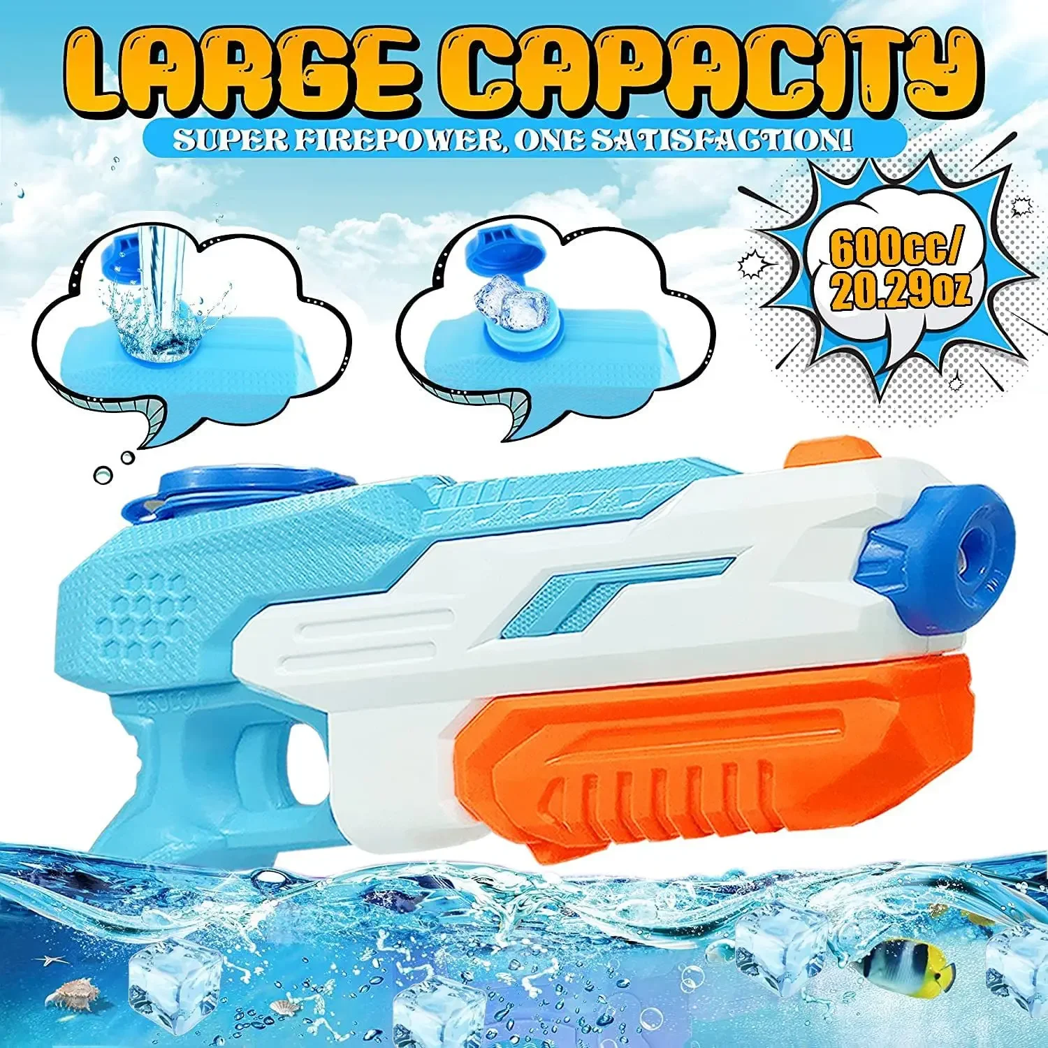 600CC for kids Boys Girls Adults Outdoor Water Guns Summer Soaker Squirt Guns Toy for Swimming Pool Yard Lawn Beach
600CC for kids Boys Girls Adults Outdoor Water Guns Summer Soaker Squirt Guns Toy for Swimming Pool Yard Lawn Beach