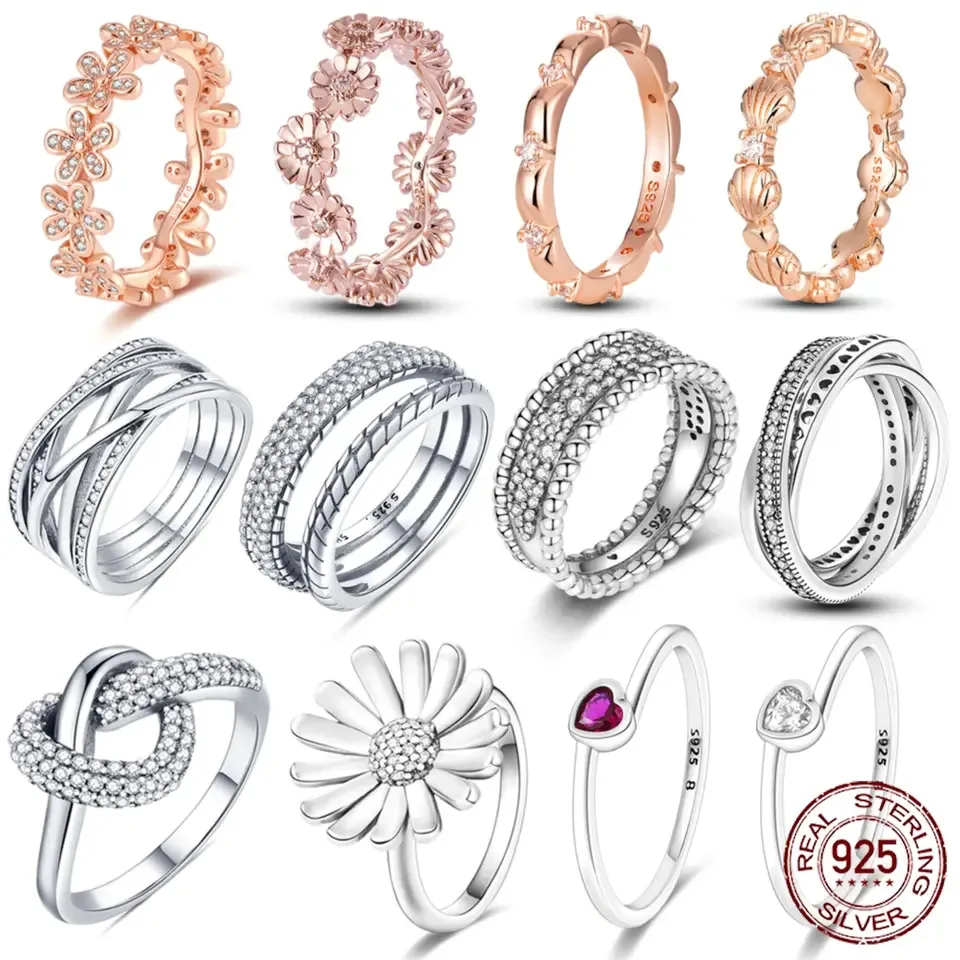 Hot Sale 925 Sterling Silver Stackable Infinite Heart Daisy Flower Ring For Women Original 925 Silver Rings Brand Jewelry Gift
Hot Sale 925 Sterling Silver Stackable Infinite Heart Daisy Flower Ring For Women Original 925 Silver Rings Brand Jewelry Gift 