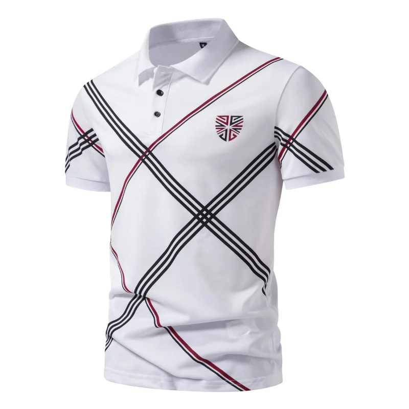 2023 Summer Men's New T-shirts Striped Print Half Open Neck T-shirt Daily Casual High Quality POLO Short Sleeve Oversized Tees
2023 Summer Men's New T-shirts Striped Print Half Open Neck T-shirt Daily Casual High Quality POLO Short Sleeve Oversized Tees