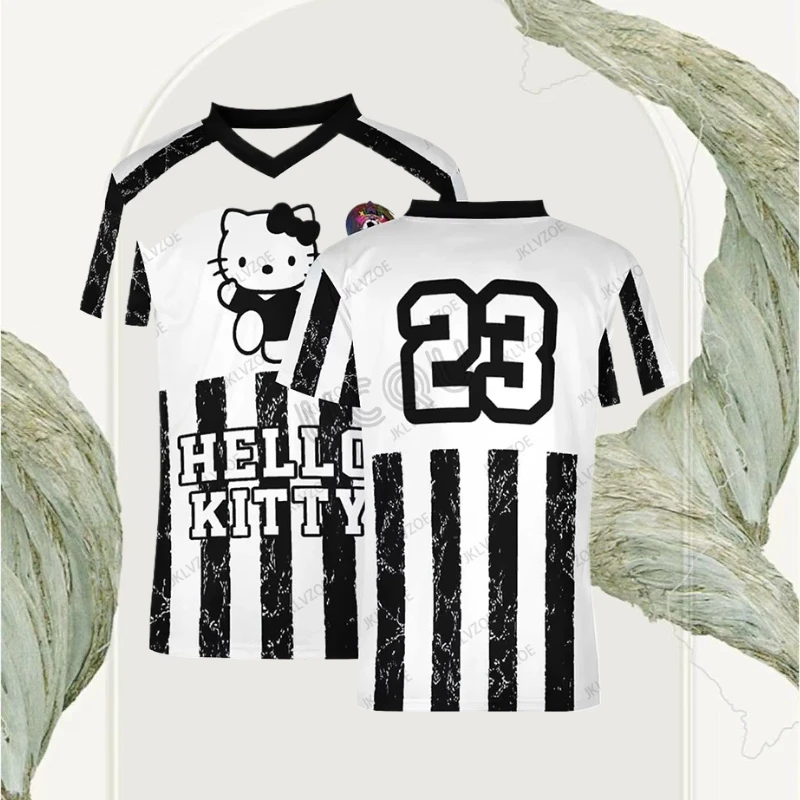 Hello Kitty3D Men's Printed T-shirts with V-necks, Short Sleeves and Sports Football T-shirts for The Summer of 2025
Hello Kitty3D Men's Printed T-shirts with V-necks, Short Sleeves and Sports Football T-shirts for The Summer of 2025