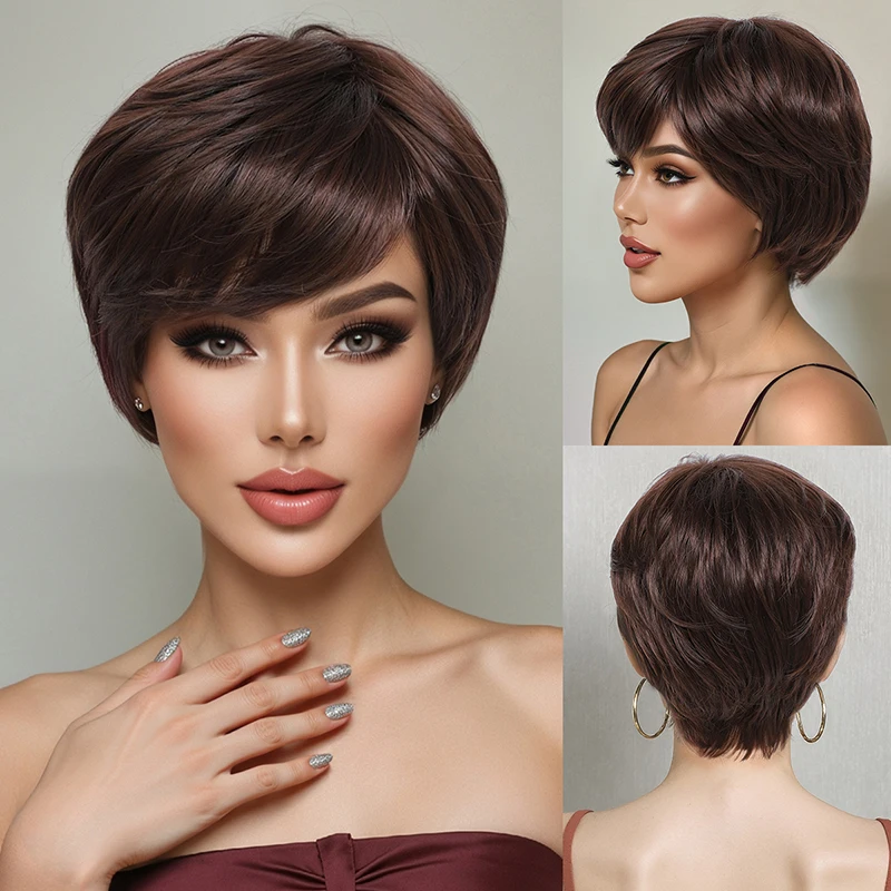 Wig, women's wig, short hair, middle-aged and elderly, thin and breathable Synthetic fiber wig
Wig, women's wig, short hair, middle-aged and elderly, thin and breathable Synthetic fiber wig