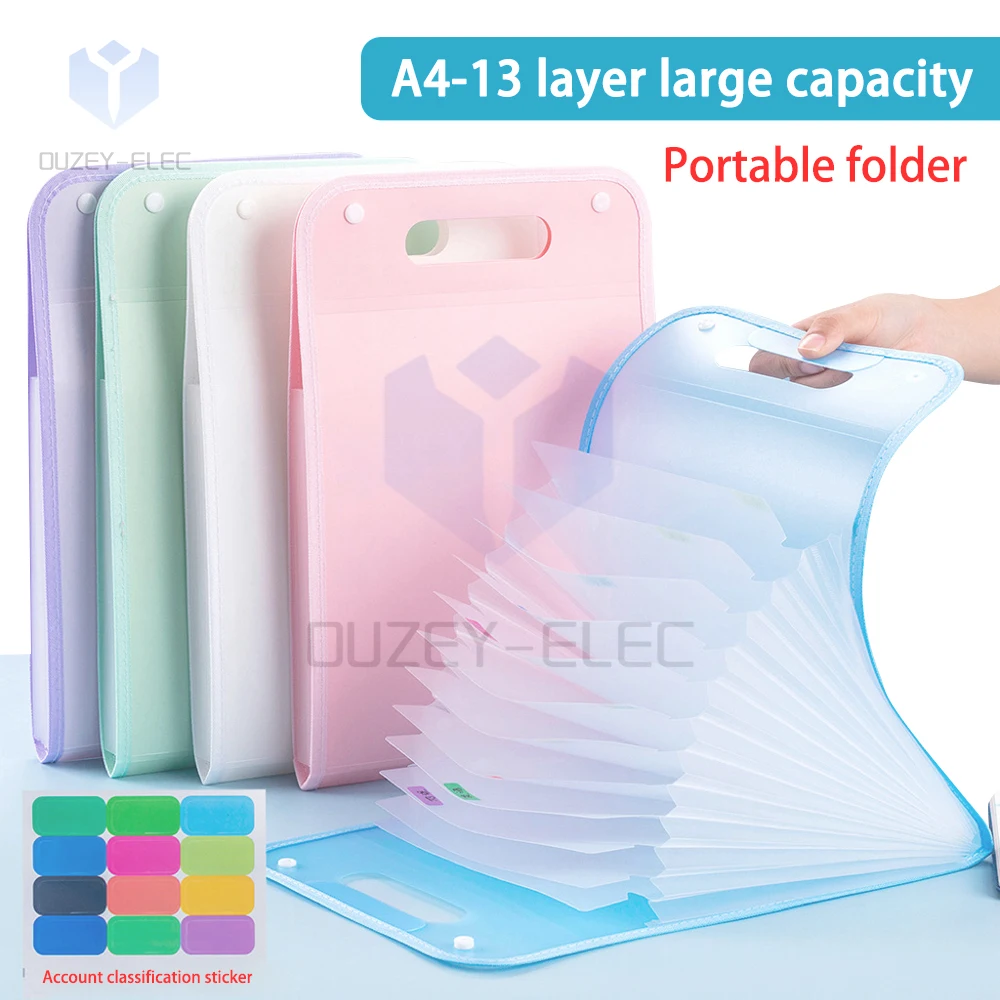 A4 Paper File Folder Vertical Hand-held Organ Bag Large Capacity Multi-layer Expanding Sorting Storage Bag Folder Student Data
A4 Paper File Folder Vertical Hand-held Organ Bag Large Capacity Multi-layer Expanding Sorting Storage Bag Folder Student Data