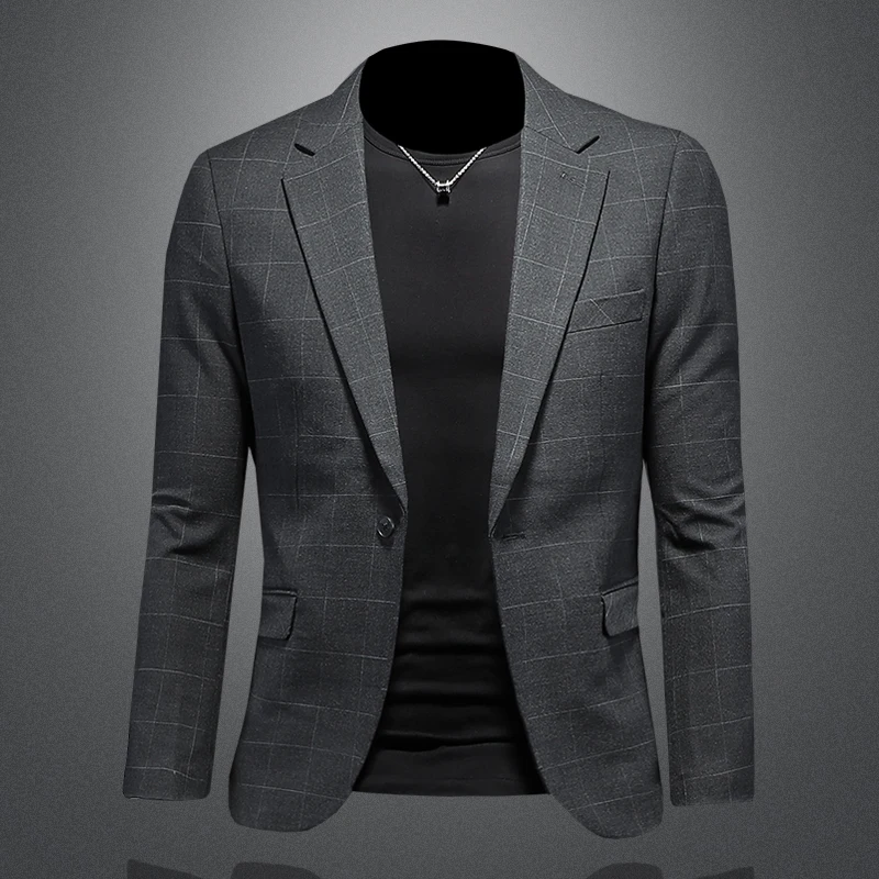 Мужской повседневный тонкий пиджак Slim Fit из смесового хлопка, модный городской стиль, прямой крой, на одной пуговице, с длинным рукавом
Мужской повседневный тонкий пиджак Slim Fit из смесового хлопка, модный городской стиль, прямой крой, на одной пуговице, с длинным рукавом