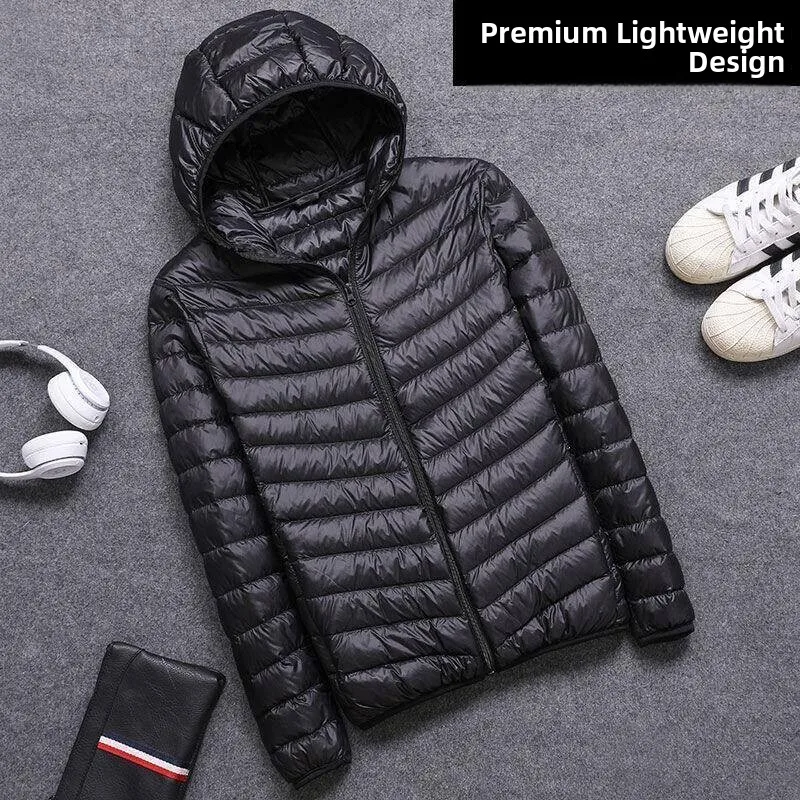 Модная легкая пуховая куртка из хлопка для мужчин: осенне-зимняя новинка, с капюшоном, воротником-стойкой, короткая, теплая, молодежная, популярная
Модная легкая пуховая куртка из хлопка для мужчин: осенне-зимняя новинка, с капюшоном, воротником-стойкой, короткая, теплая, молодежная, популярная