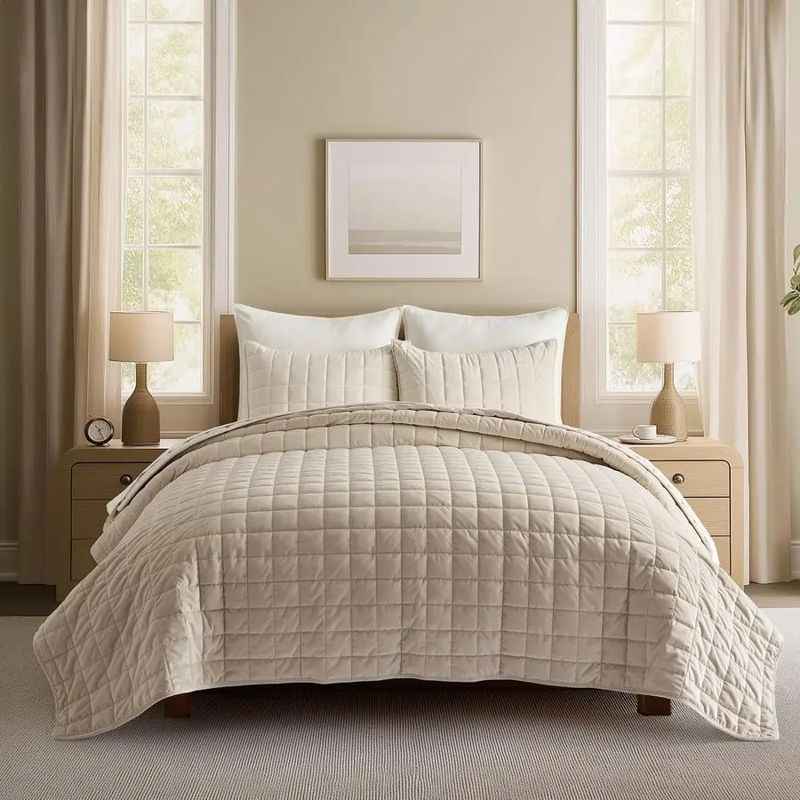 Pearl Velvet Quilt King Size Bedding Sets, Luxurious Soft Velvet Comforter Set, Lightweight Box Stitching Oversized Bedspread Co
Pearl Velvet Quilt King Size Bedding Sets, Luxurious Soft Velvet Comforter Set, Lightweight Box Stitching Oversized Bedspread Co