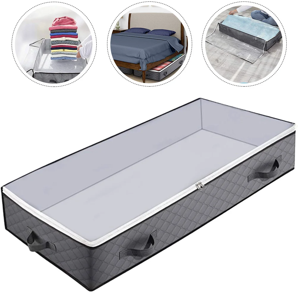 Large Capacity Quilt Storage Bag Clothes Holder Foldable Double Layer Thick Fabric Transparent Lid Wardrobe Organizer Storage
Large Capacity Quilt Storage Bag Clothes Holder Foldable Double Layer Thick Fabric Transparent Lid Wardrobe Organizer Storage