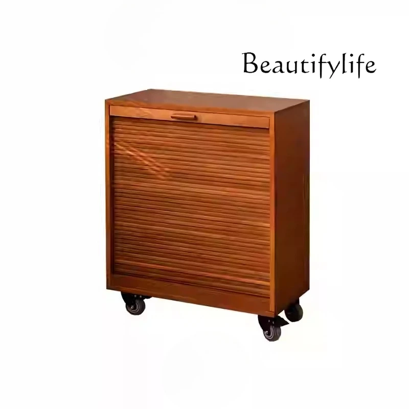 Medieval solid wood dining side cabinet retro household roller shutter storage file cabinet removable side cabinet
Medieval solid wood dining side cabinet retro household roller shutter storage file cabinet removable side cabinet