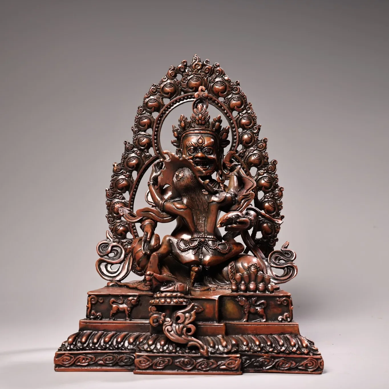 9"Tibetan Temple Collection Old Bronze Yellow Jambhala Happy Buddha Backlit Buddha Platform Worship Hall Town house
9"Tibetan Temple Collection Old Bronze Yellow Jambhala Happy Buddha Backlit Buddha Platform Worship Hall Town house
