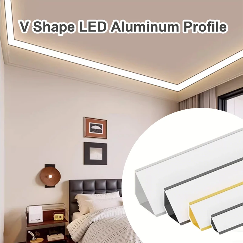 Surface-mounted V Shape Corner LED Aluminum Profile 45 Degree Ceiling Top Plaster Line Luminous Channel PC Diffuser Strip Lamp
Surface-mounted V Shape Corner LED Aluminum Profile 45 Degree Ceiling Top Plaster Line Luminous Channel PC Diffuser Strip Lamp