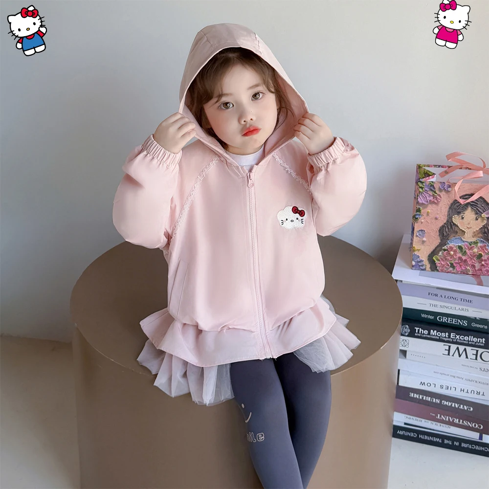 Cartoon Hellokitty Children Girl Hooded Top Autumn Sweet Kawaii Anime Cute Sanrio Fashion Motion Loose Casual Windbreaker Jacket
Cartoon Hellokitty Children Girl Hooded Top Autumn Sweet Kawaii Anime Cute Sanrio Fashion Motion Loose Casual Windbreaker Jacket