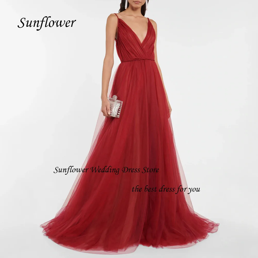 Sunflower V-Neck Spaghetti Strap Evening Dress 2023 Slim Backless Tulle A-LINE Prom dress Floor-Length Party Dress Sweep Train
Sunflower V-Neck Spaghetti Strap Evening Dress 2023 Slim Backless Tulle A-LINE Prom dress Floor-Length Party Dress Sweep Train
