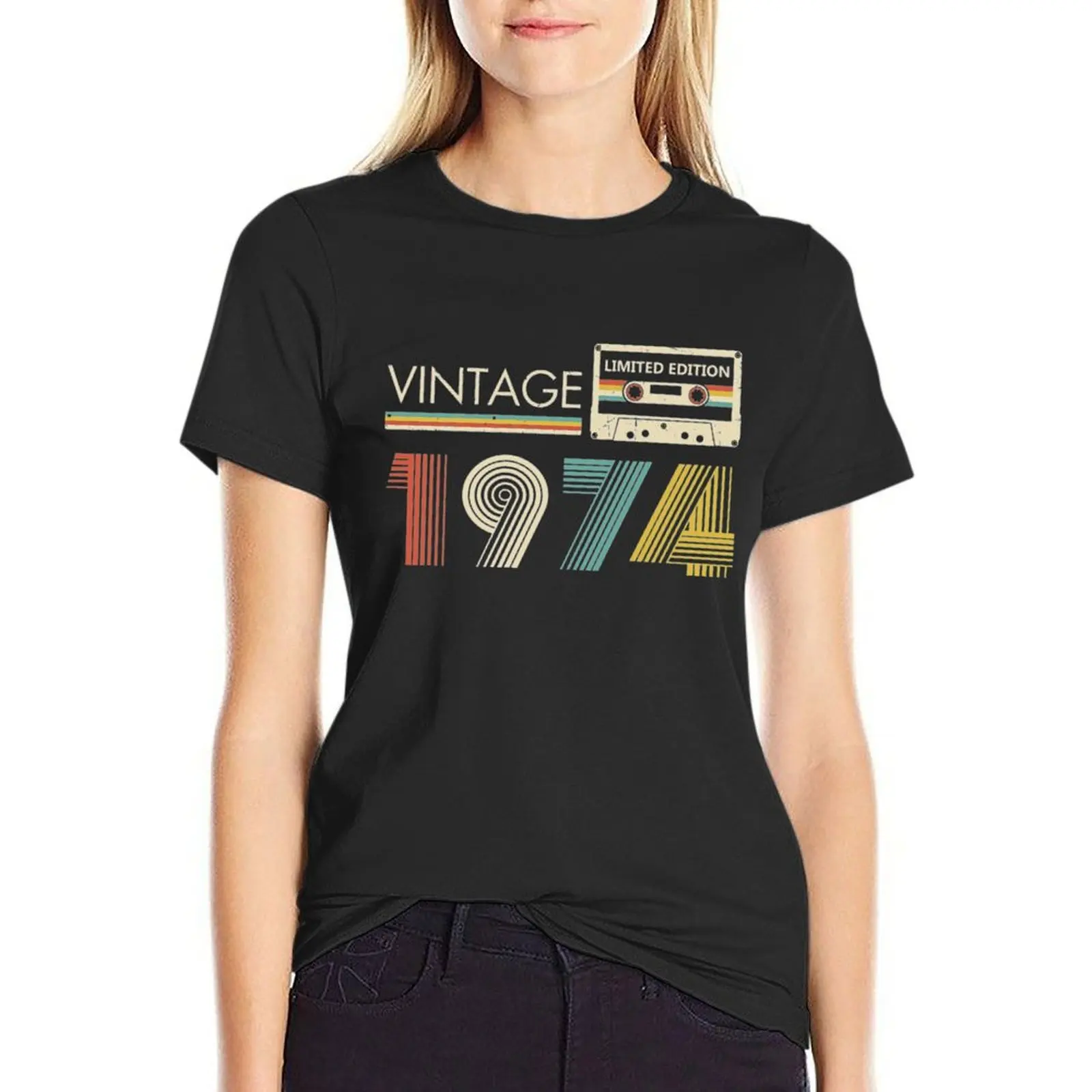 Vintage 1974 Limited Edition Cassette T-Shirt animal prinfor funny shirts graphic tees hippie clothes tight shirts for Women
Vintage 1974 Limited Edition Cassette T-Shirt animal prinfor funny shirts graphic tees hippie clothes tight shirts for Women