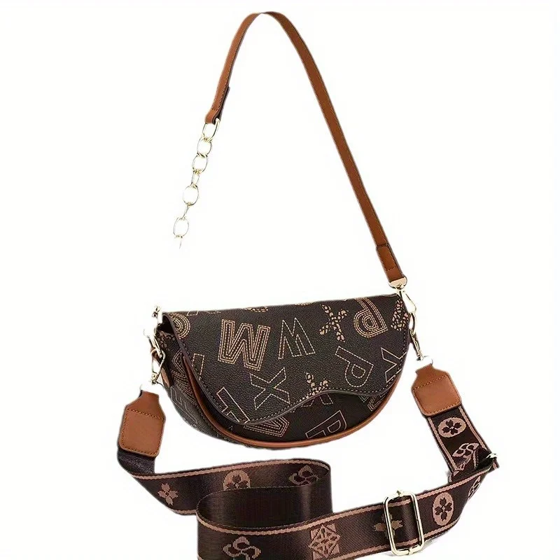 Casual Letter Print Crossbody Bag, Detachable Dual Straps, PU Leather Shoulder Purse With Safe Buckle
Casual Letter Print Crossbody Bag, Detachable Dual Straps, PU Leather Shoulder Purse With Safe Buckle