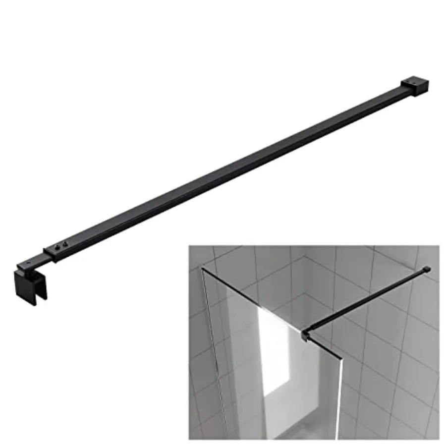 Matte Stainless Steel Wall-to-Glass Bathroom Shower Support Bar Arm for 5/16" 3/8" Thick Glass Door 47 Inch Fixed Supporting Ro
Matte Stainless Steel Wall-to-Glass Bathroom Shower Support Bar Arm for 5/16" 3/8" Thick Glass Door 47 Inch Fixed Supporting Ro