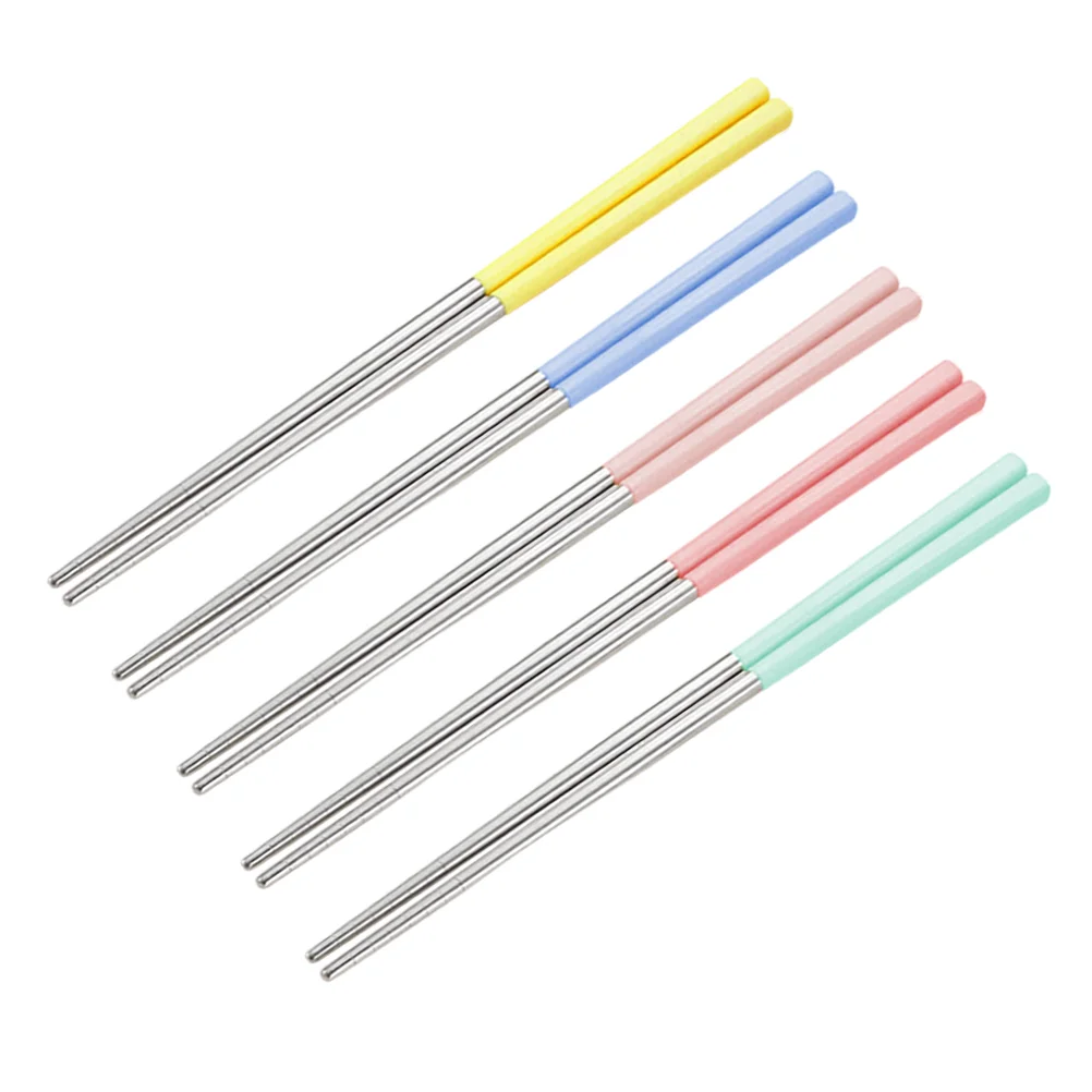 5 Pairs Lettering Stainless Steel Chopsticks Travel Serving Utensils Kitchen Supplies
5 Pairs Lettering Stainless Steel Chopsticks Travel Serving Utensils Kitchen Supplies