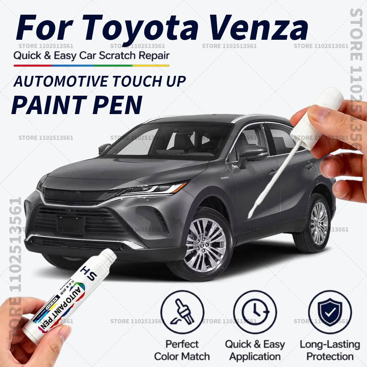 For Toyota Venza Black White Automotive Touch Up Paint Pen Car Paint Scratch Remover Quick Dry Repair Brush for Vehicle Paint
For Toyota Venza Black White Automotive Touch Up Paint Pen Car Paint Scratch Remover Quick Dry Repair Brush for Vehicle Paint