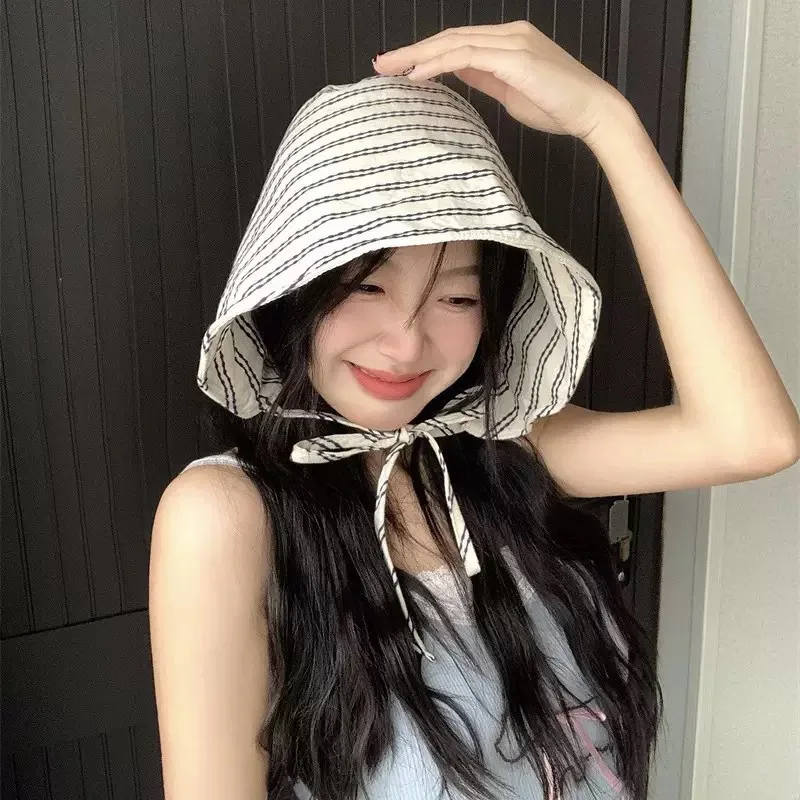 2025 Новая женская панама - летняя шляпа от солнца с большими полями, нишевая полосатая шляпа для лица, маленькая защита от ультрафиолета, универсальное покрытие для лица, солнцезащитный крем 
2025 Новая женская панама - летняя шляпа от солнца с большими полями, нишевая полосатая шляпа для лица, маленькая защита от ультрафиолета, универсальное покрытие для лица, солнцезащитный крем