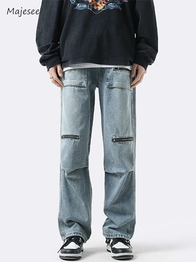 Jeans Men American Style Patchwork Multi Pockets Hip-hop Denim Trousers All-match Youthful Popular Autumn Loose Teenagers Daily
Jeans Men American Style Patchwork Multi Pockets Hip-hop Denim Trousers All-match Youthful Popular Autumn Loose Teenagers Daily