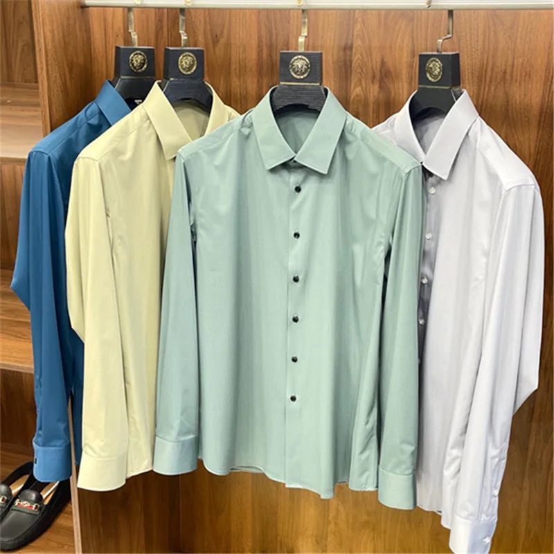 Business casual silky bamboo fiber fabric, comfortable and skin-friendly square neck long-sleeved shirt in spring and summer
Business casual silky bamboo fiber fabric, comfortable and skin-friendly square neck long-sleeved shirt in spring and summer