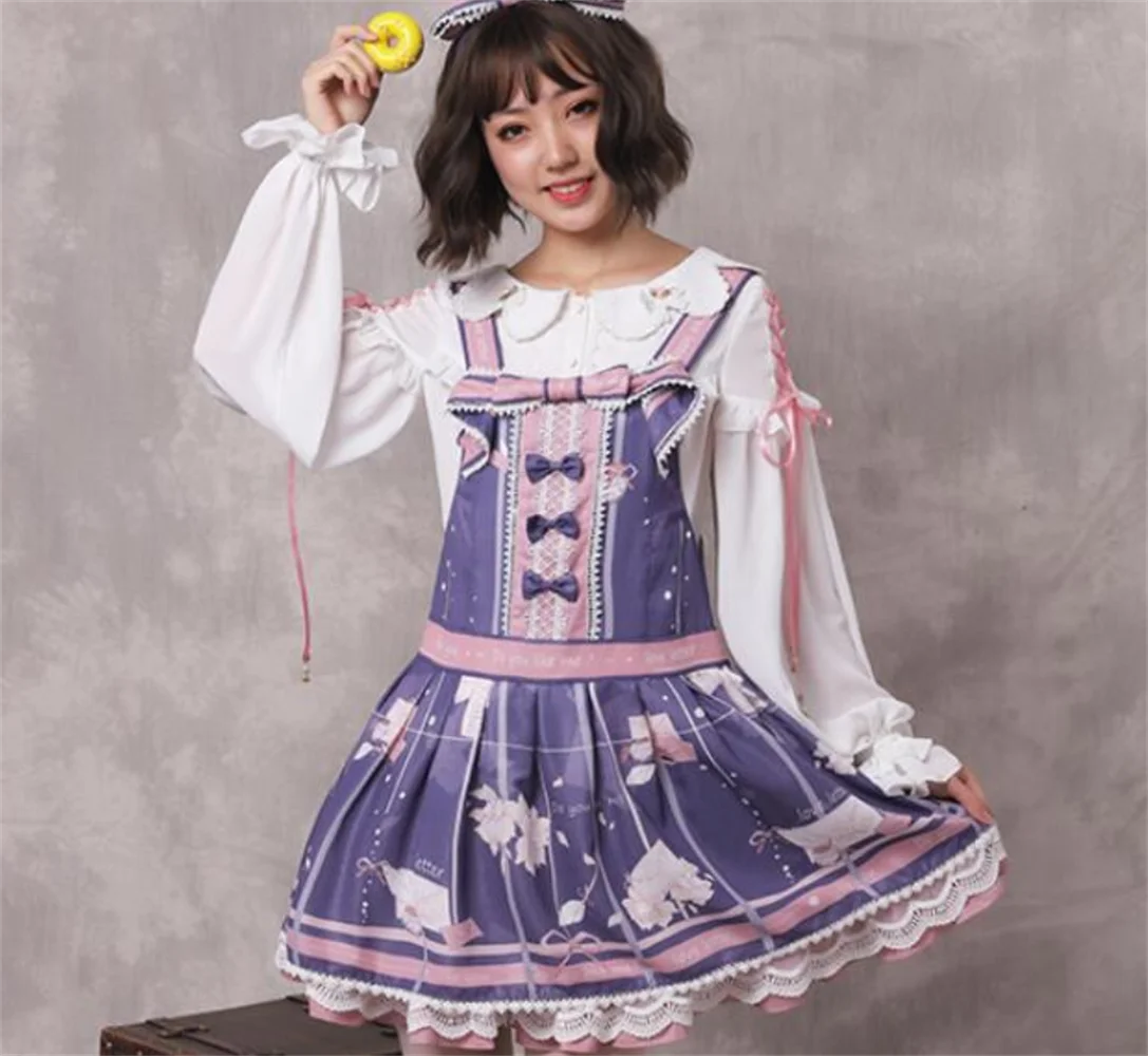 Japanese Sweet Lolita Jsk Bowknot Dress Cute Print Chiffon Princess Dress Cos Loli Tea Party Retro Vestidos Girls Lolita Kawaii
Japanese Sweet Lolita Jsk Bowknot Dress Cute Print Chiffon Princess Dress Cos Loli Tea Party Retro Vestidos Girls Lolita Kawaii
