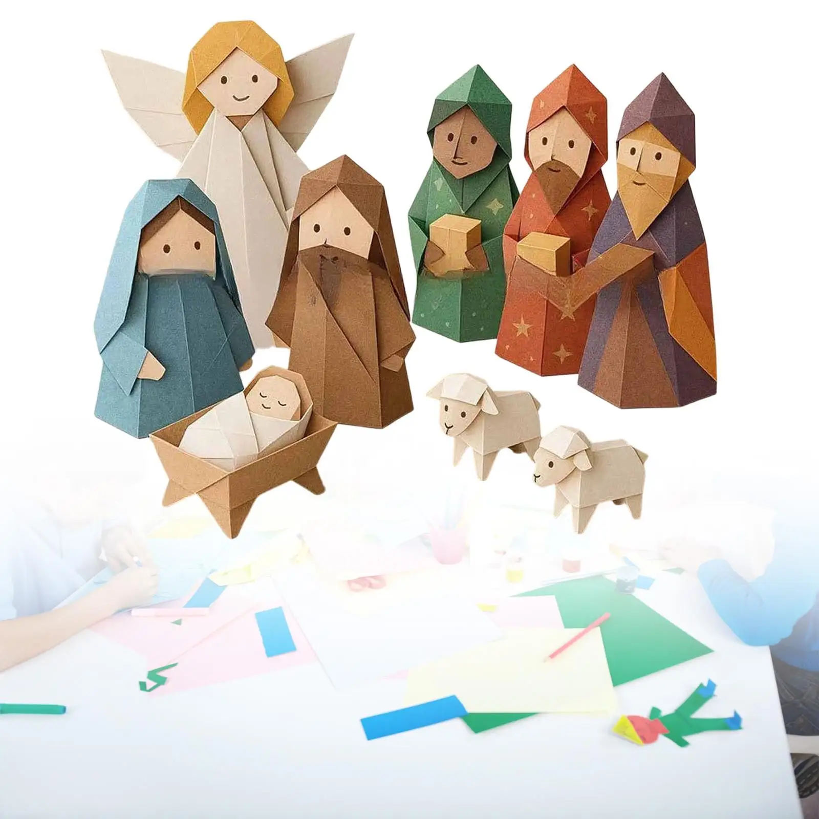 Origami Paper Craft Kit for Christmas Nativity Figures DIY Holiday Decoration Project for Beginners and Adults
Origami Paper Craft Kit for Christmas Nativity Figures DIY Holiday Decoration Project for Beginners and Adults