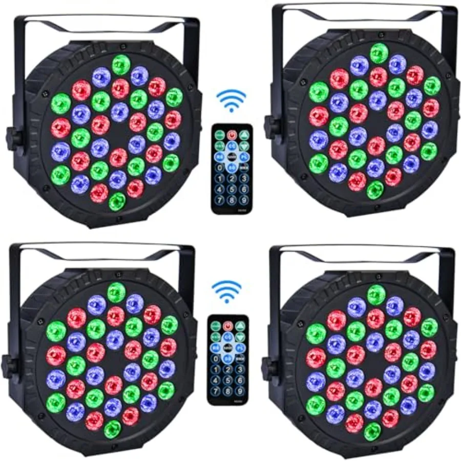 Stage Lights 36 LED Par Lights RGB Stage Lighting Uplights 7 Modes DJ Light Sound Activation Control with Remote Control Stage
Stage Lights 36 LED Par Lights RGB Stage Lighting Uplights 7 Modes DJ Light Sound Activation Control with Remote Control Stage