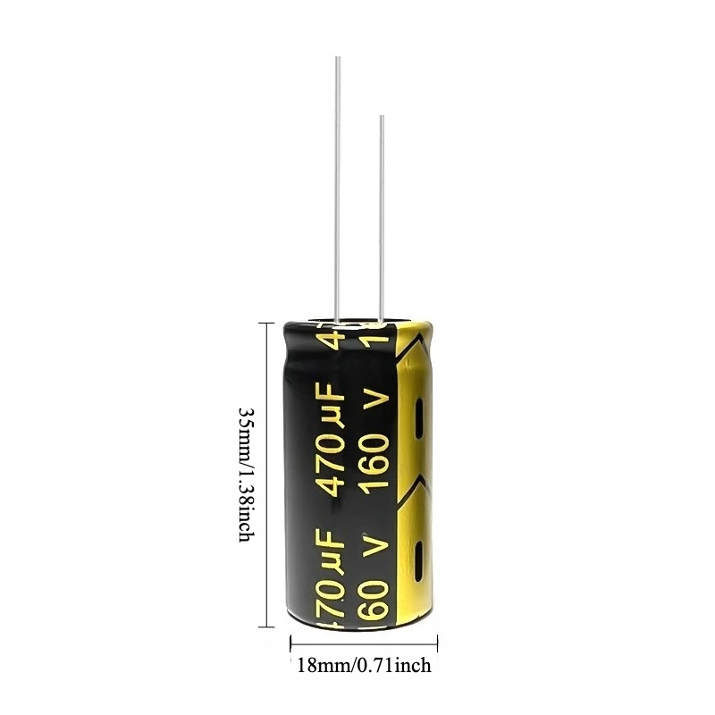 20pcs 160V 470uF Electrolytic Capacitor High Frequency Low ESR Long Life Green Gold 18x35mm for Power Supply
20pcs 160V 470uF Electrolytic Capacitor High Frequency Low ESR Long Life Green Gold 18x35mm for Power Supply