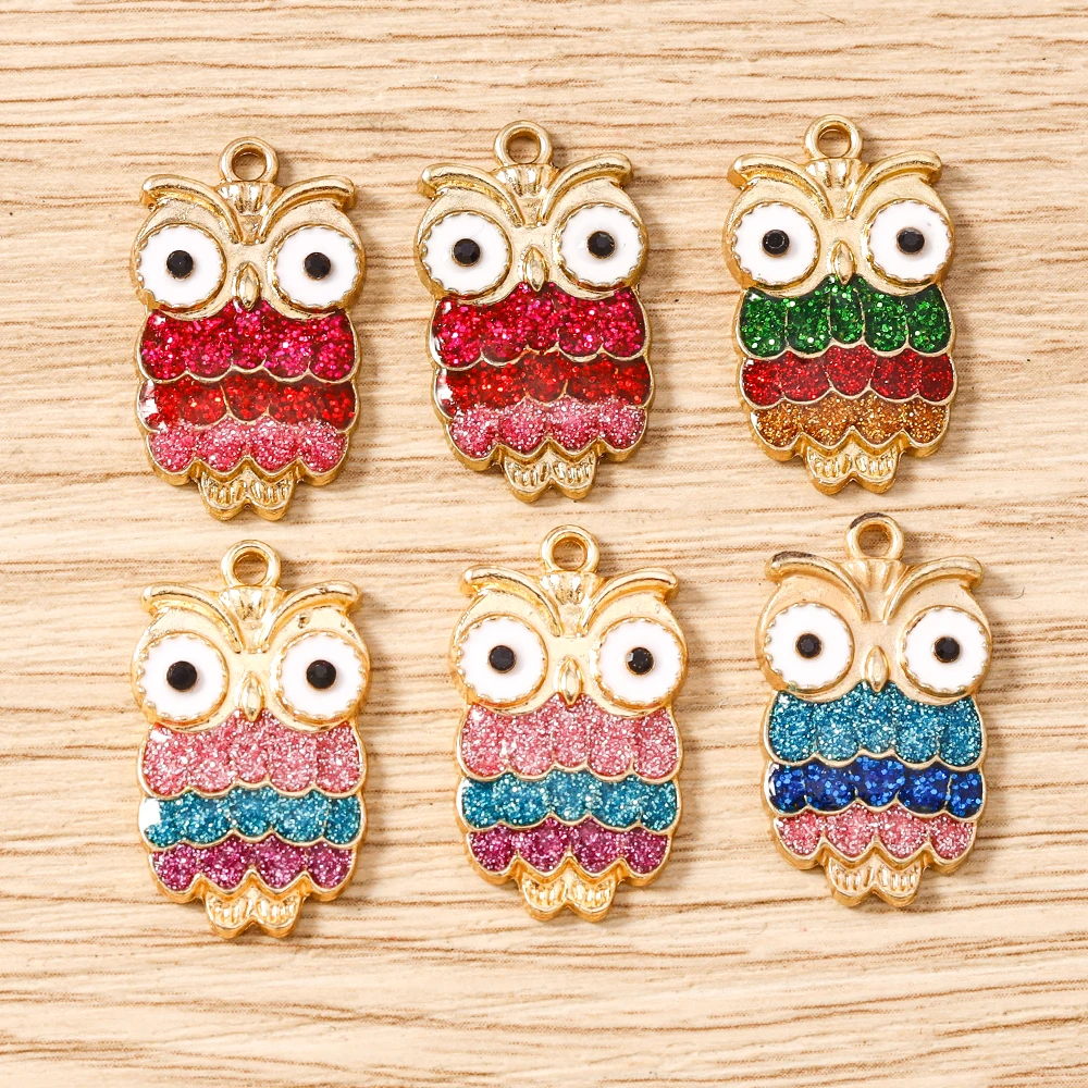 Tusember 10pcs Colorful Gradient Shiny Enamel Owl Charms Pendants for Jewelry Making Earrings Necklace DIY Bracelet Accessories
Tusember 10pcs Colorful Gradient Shiny Enamel Owl Charms Pendants for Jewelry Making Earrings Necklace DIY Bracelet Accessories