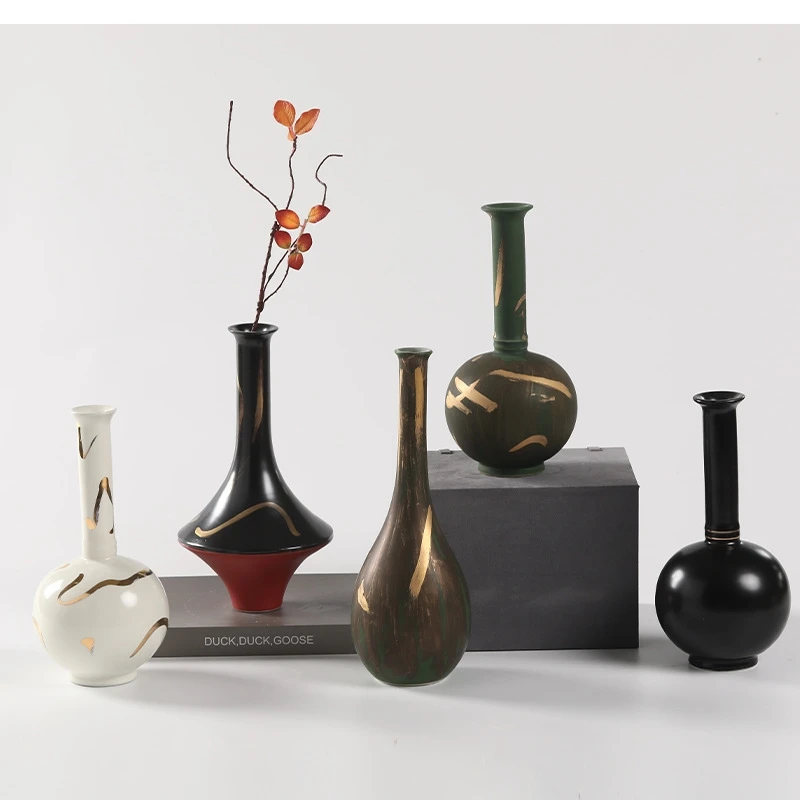 Zen ceramic gall vase decoration room study porch arrangement
Zen ceramic gall vase decoration room study porch arrangement