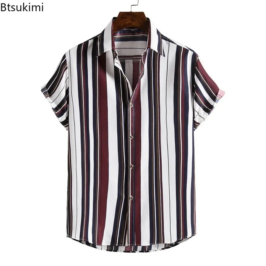 2025 Men's Print Striped Shirts Hawaiian Style Men Holiday Shirts Trend Short Sleeve Travel Beach Tops Men's Summer Casual Tees
2025 Men's Print Striped Shirts Hawaiian Style Men Holiday Shirts Trend Short Sleeve Travel Beach Tops Men's Summer Casual Tees
