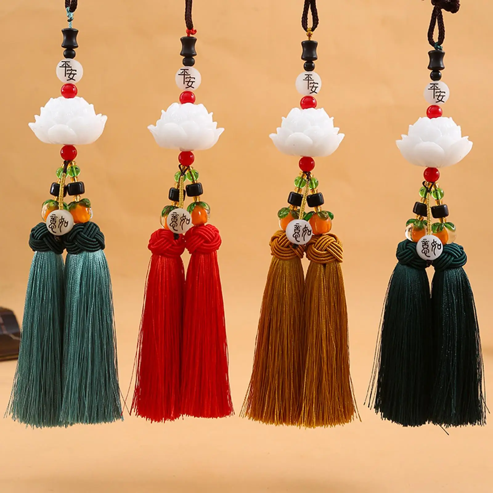 Lotus Resin Car Pendant Tassel Ornament Rearview Mirror Charm Feng Shui Decor for Auto Interior Decoration
Lotus Resin Car Pendant Tassel Ornament Rearview Mirror Charm Feng Shui Decor for Auto Interior Decoration