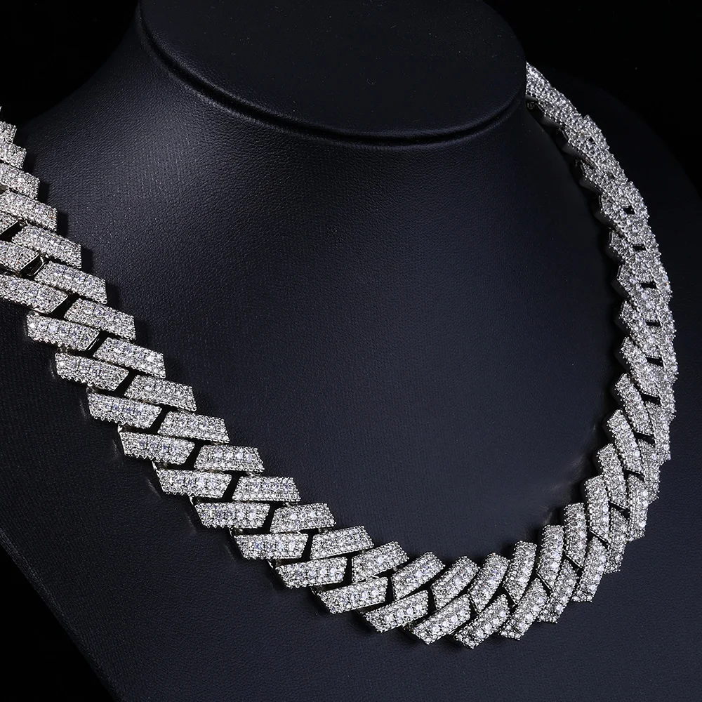 ESKEEM Hip Hop Fashion Jewelry 20mm Cubic Zirconia Cuban Chain Men 3 Rows Iced Out High Quality for Women Necklace
ESKEEM Hip Hop Fashion Jewelry 20mm Cubic Zirconia Cuban Chain Men 3 Rows Iced Out High Quality for Women Necklace