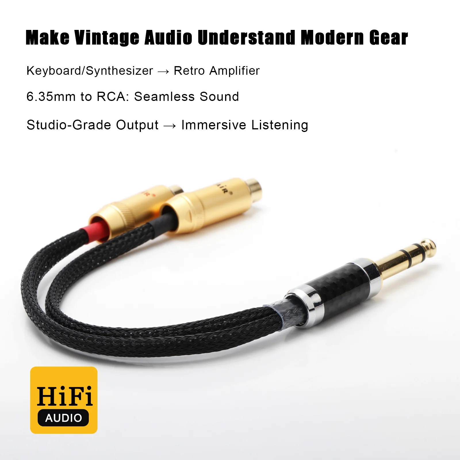 1PCS HIFI 6.35mm to 2RCA Audio Cable 1/4 Inch Male TRS Stereo Plug To RCA Male Cable TV Box Amplifier DVD Player
1PCS HIFI 6.35mm to 2RCA Audio Cable 1/4 Inch Male TRS Stereo Plug To RCA Male Cable TV Box Amplifier DVD Player