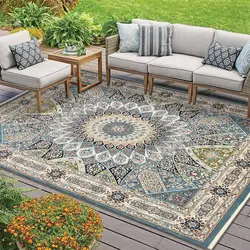 VIKAMA FLRSummer Outdoor Carpet, American Retro Living Room Floor Mat, Terrace Camping Rv, Field Mat, Home Decoration VIKAMA FLRSummer Outdoor Carpet, American Retro Living Room Floor Mat, Terrace Camping Rv, Field Mat, Home Decoration