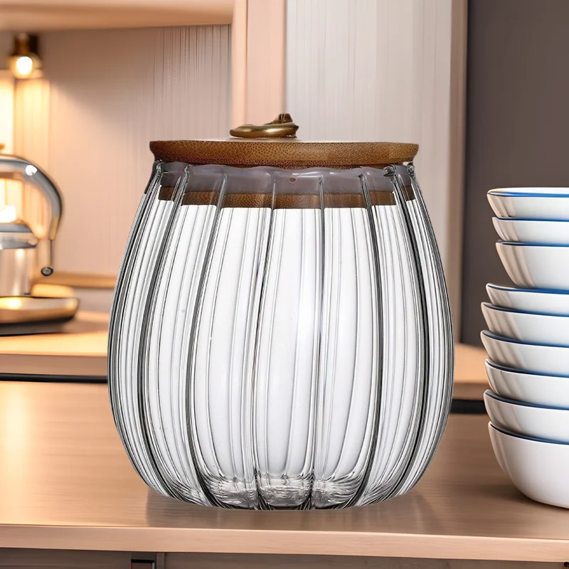 Striped Creative Snacks Sealed Petal Shaped Glass Tea Jar Honey Bottle for Storing Coffee Beans Cold Heat Resistant Storage
Striped Creative Snacks Sealed Petal Shaped Glass Tea Jar Honey Bottle for Storing Coffee Beans Cold Heat Resistant Storage