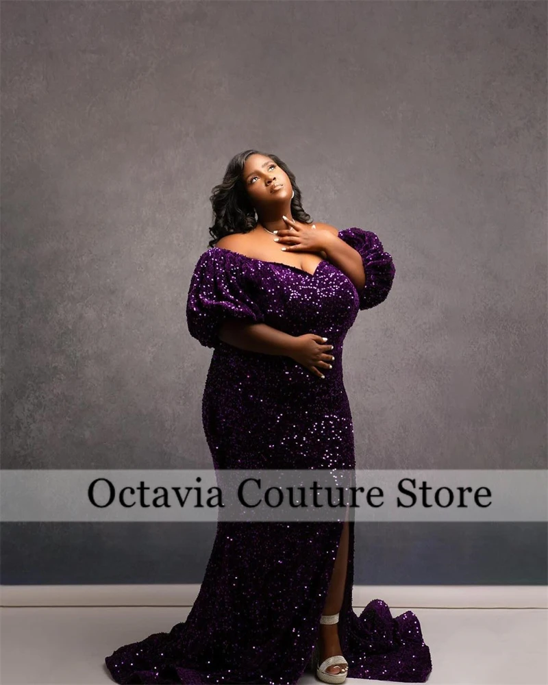 Elegant Aso Ebi Dark Purple Off The Shoulder Evening Dresses Sequin 2024 Birthday Luxury Dress African Formal Gown Customized
Elegant Aso Ebi Dark Purple Off The Shoulder Evening Dresses Sequin 2024 Birthday Luxury Dress African Formal Gown Customized