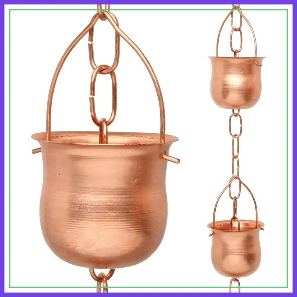 Copper Rain Chain – Decorative Chimes & Cups Replace Downspout, Divert Water for Fountain Display – Universal Fit
Copper Rain Chain – Decorative Chimes & Cups Replace Downspout, Divert Water for Fountain Display – Universal Fit