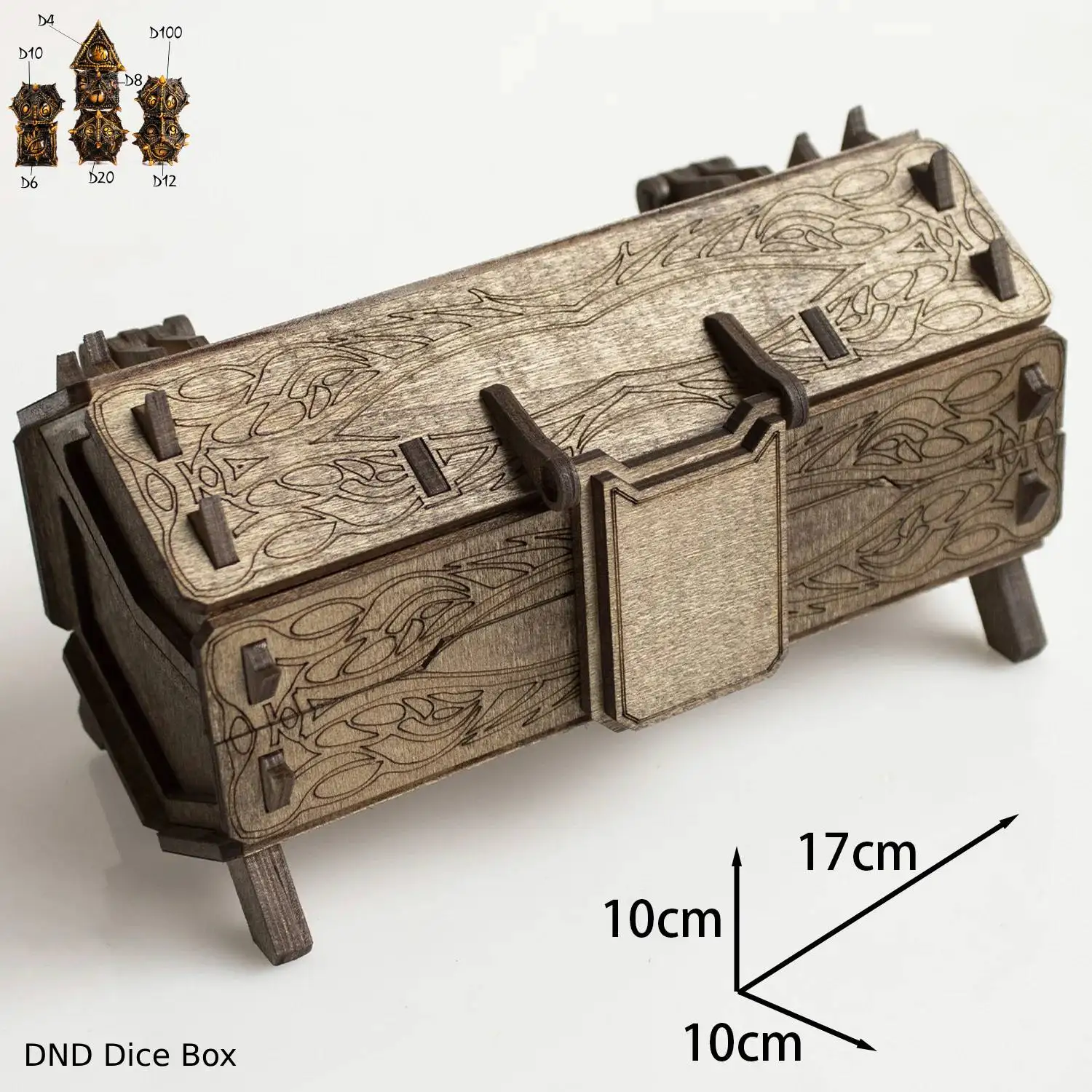 DnD Лоток для игральных костей для ролевых игр, игроков, для подземелий и кубиков дракона, коробка для сбора кубиков RPG, вежа для сбора кубиков
DnD Лоток для игральных костей для ролевых игр, игроков, для подземелий и кубиков дракона, коробка для сбора кубиков RPG, вежа для сбора кубиков