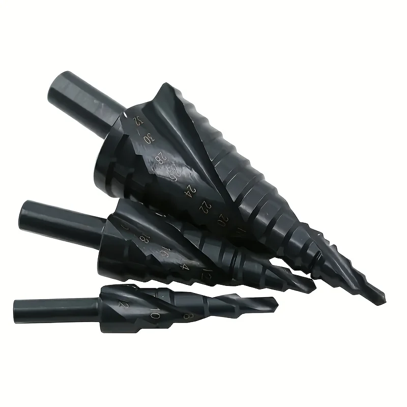 HSS Cobalt Step Drill Bit 4-12/20/32mm Spiral Cone Bit Triangle Shank Metal Wood Drilling Reamer High Speed Steel DIY Tool
HSS Cobalt Step Drill Bit 4-12/20/32mm Spiral Cone Bit Triangle Shank Metal Wood Drilling Reamer High Speed Steel DIY Tool