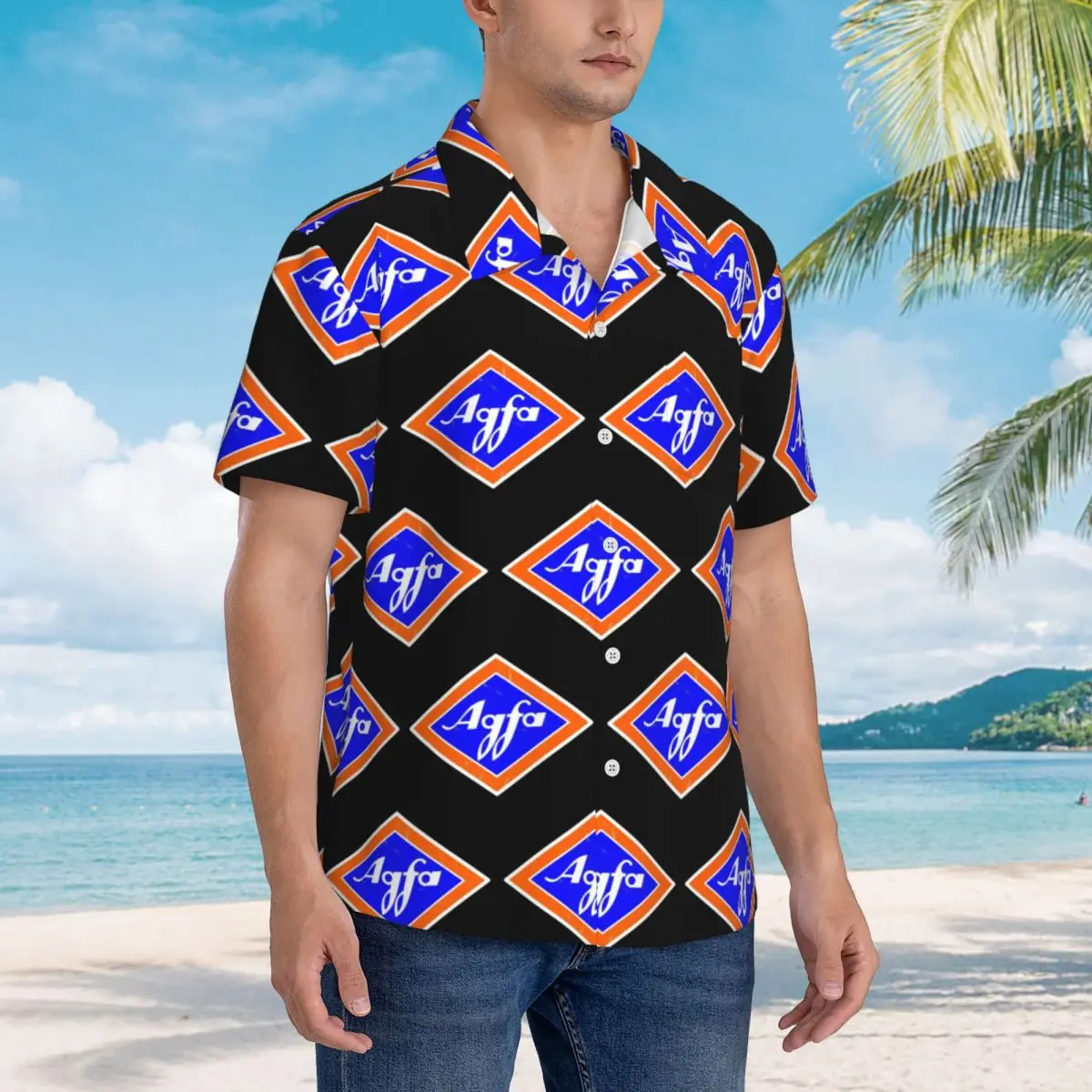 Retro Agfa Film Logo From 1960s Hawaiian Shirts Funny Men Short Sleeve Shirt for Summer Beach Men's Button Tops
Retro Agfa Film Logo From 1960s Hawaiian Shirts Funny Men Short Sleeve Shirt for Summer Beach Men's Button Tops