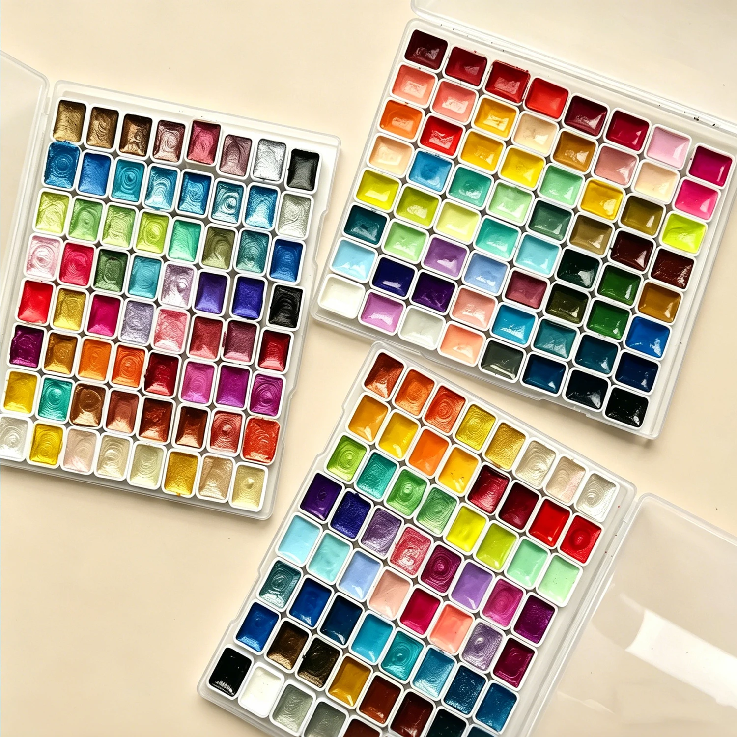 64-Color Watercolor Paint Collection with Pearlescent & Solid Colors, Bright Shimmer, Reliable Coverage and Lightfastness
64-Color Watercolor Paint Collection with Pearlescent & Solid Colors, Bright Shimmer, Reliable Coverage and Lightfastness
