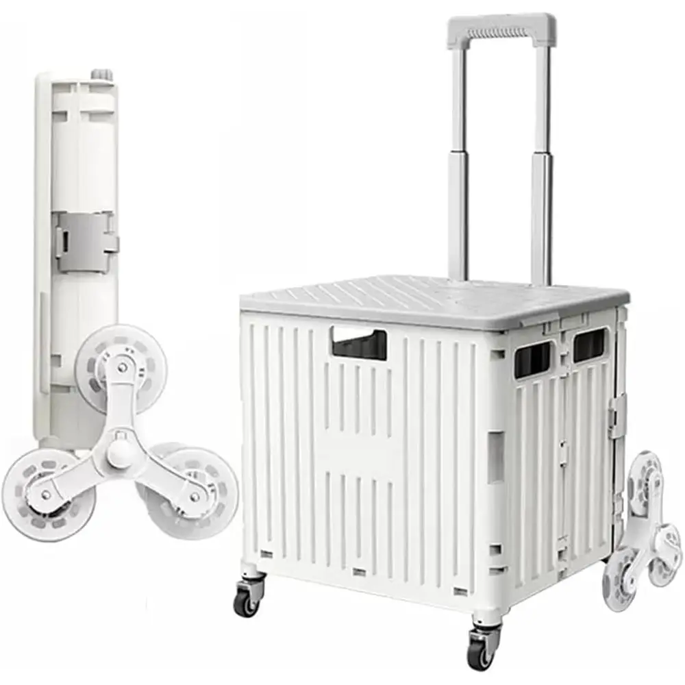 8-Wheel Collapsible Shopping Cart with 45L Beige Capacity for Portable Utility and Mobility
8-Wheel Collapsible Shopping Cart with 45L Beige Capacity for Portable Utility and Mobility