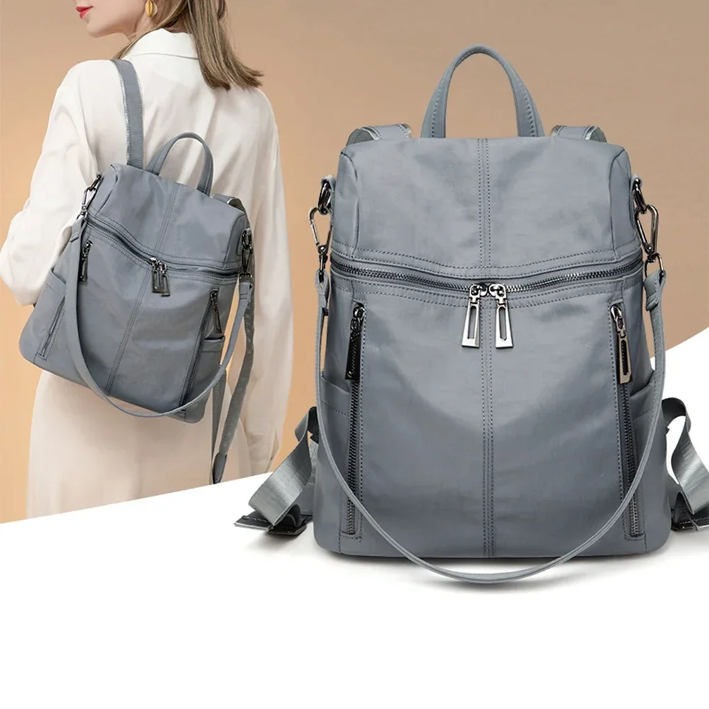 SYZM Elegant Women's Backpack Business Lady's Multi Purpose Bag High Quality Waterproof Tencel Nylon Knapsack Leisure Bags
SYZM Elegant Women's Backpack Business Lady's Multi Purpose Bag High Quality Waterproof Tencel Nylon Knapsack Leisure Bags