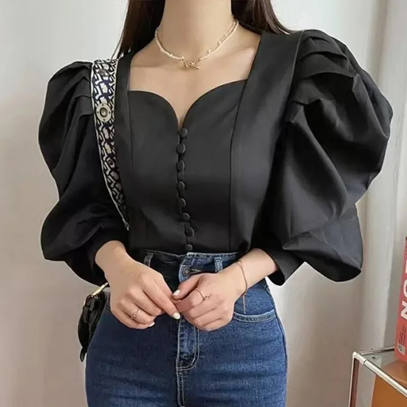 Vintage Pleated Lantern Sleeve Shirt for Women Fashion Tops White Blouse Women Casual Loose Shirts Female Clothing Blusas 29536
Vintage Pleated Lantern Sleeve Shirt for Women Fashion Tops White Blouse Women Casual Loose Shirts Female Clothing Blusas 29536