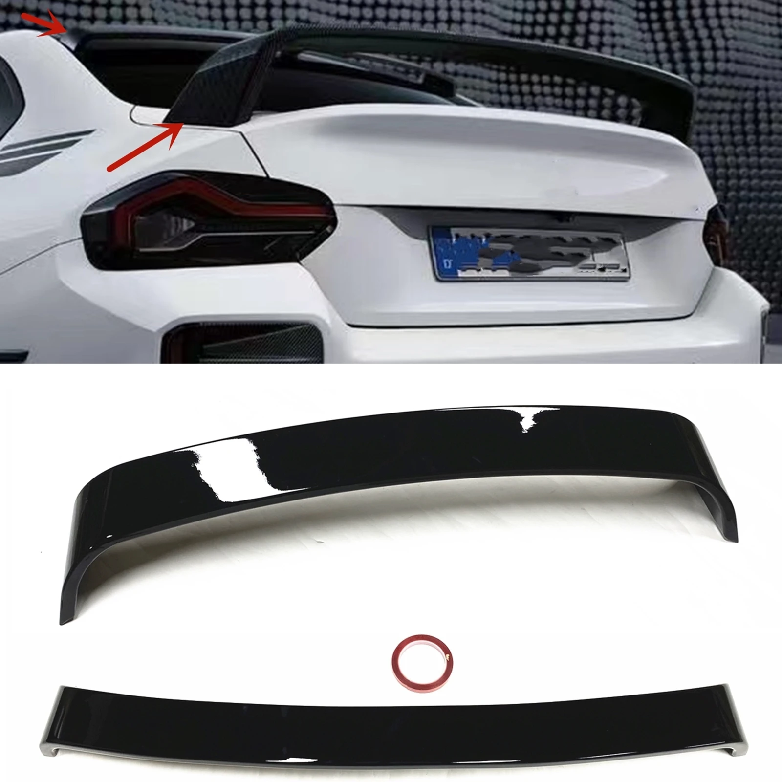For BMW New 2 Series G42 M235i M240i 2022-2023 Coupe 2 Door Gloss Black Car Rear Window Roof Splitter Lip+Trunk Lid Spoiler Wing
For BMW New 2 Series G42 M235i M240i 2022-2023 Coupe 2 Door Gloss Black Car Rear Window Roof Splitter Lip+Trunk Lid Spoiler Wing