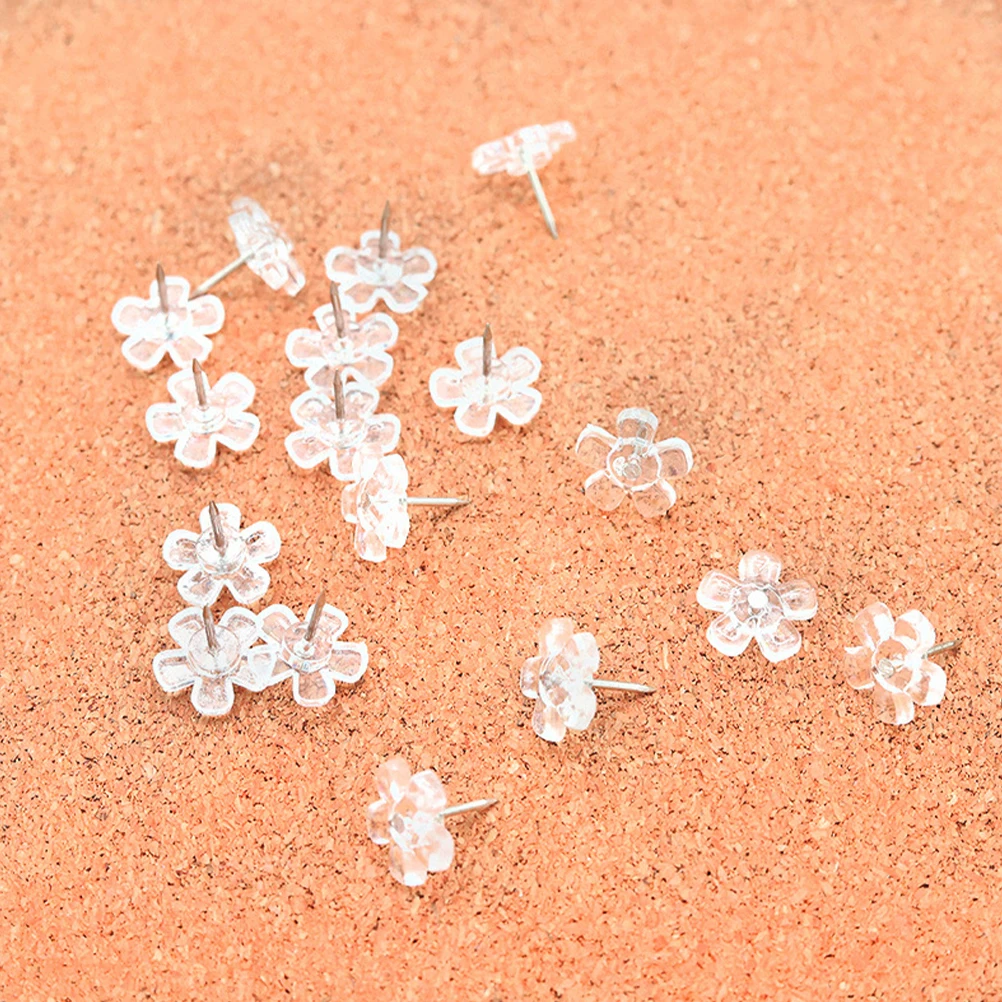 100pcs Transparent Flower Push Pins Premium Thumbtacks Reusable Home Accessory Office Wall Supplies Small
100pcs Transparent Flower Push Pins Premium Thumbtacks Reusable Home Accessory Office Wall Supplies Small