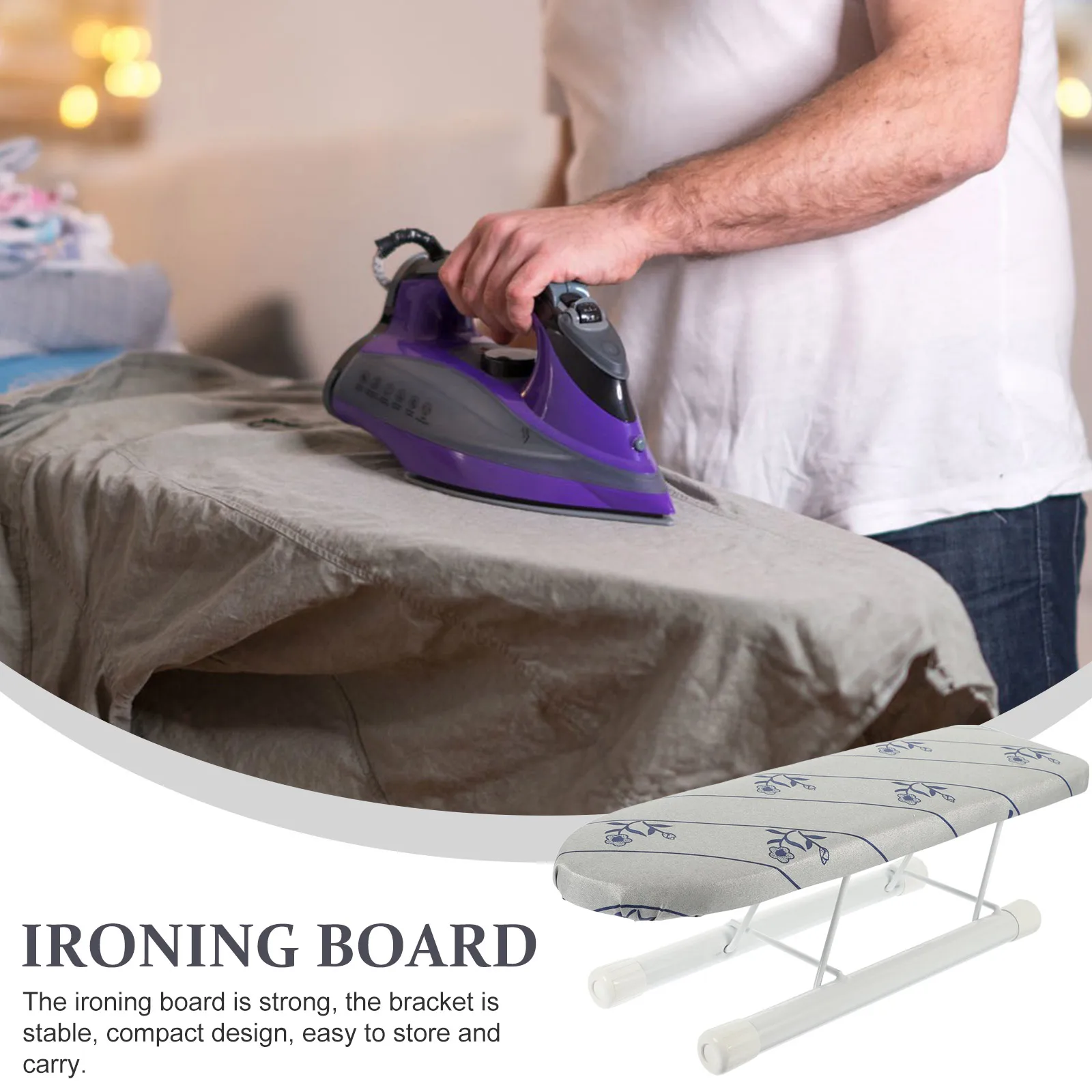 Mini Foldable Ironing Board Table Top Small Covers Sleeves Portable Clothing Household Non Slip Stable Compact Design Easy
Mini Foldable Ironing Board Table Top Small Covers Sleeves Portable Clothing Household Non Slip Stable Compact Design Easy