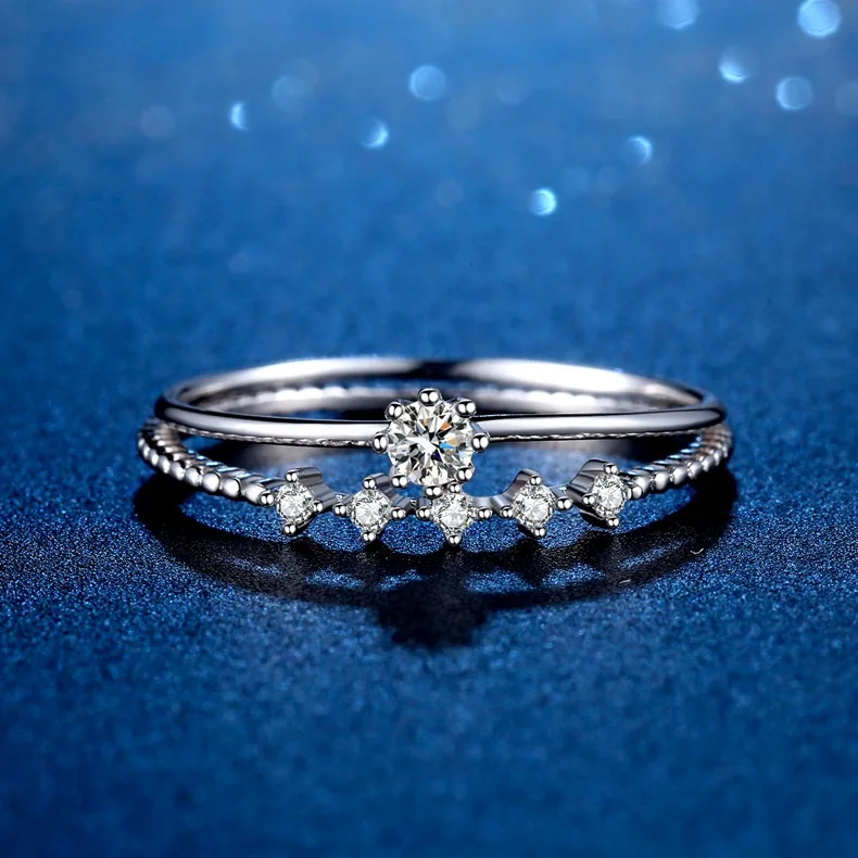 Platinum PT950 Simple 1 Carat D Color Moissanite Simulated Diamond Ring Very Row Ring
Platinum PT950 Simple 1 Carat D Color Moissanite Simulated Diamond Ring Very Row Ring