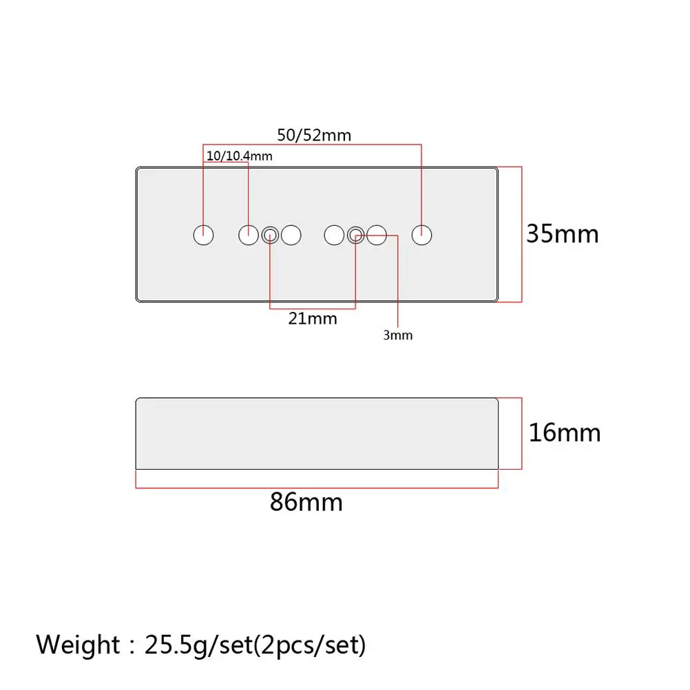 P90 Pickup Covers 50mm Pole Spacing Nickel Silver guitar bass neck bridge electric guitar parts accessories
P90 Pickup Covers 50mm Pole Spacing Nickel Silver guitar bass neck bridge electric guitar parts accessories