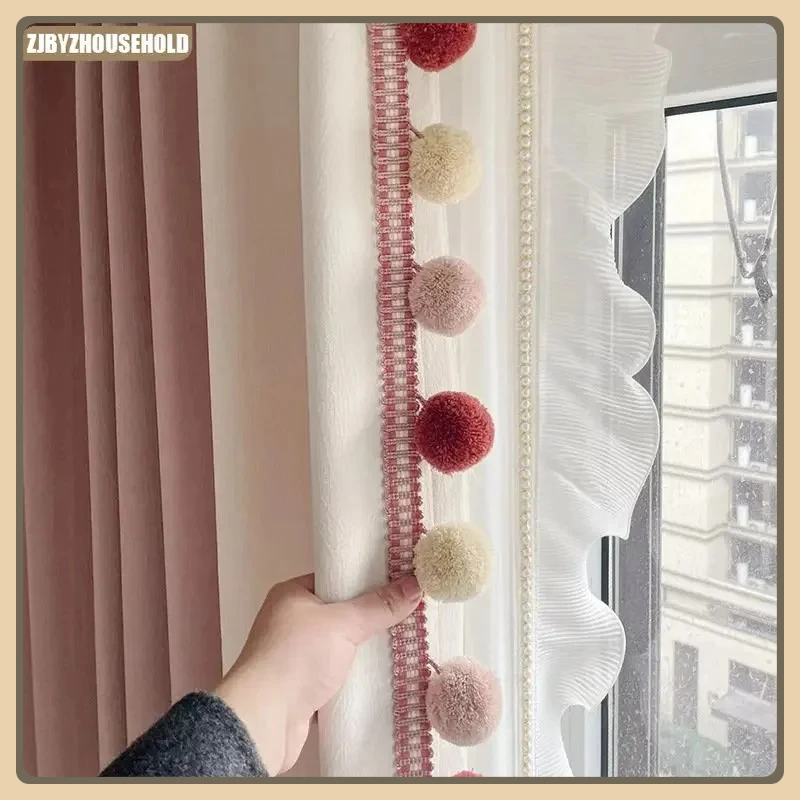 Custom Size!!French Chenille Curtains for Living Dining Room Bedroom Floating Window Balcony Hair Ball Girls and Children Tulle
Custom Size!!French Chenille Curtains for Living Dining Room Bedroom Floating Window Balcony Hair Ball Girls and Children Tulle
